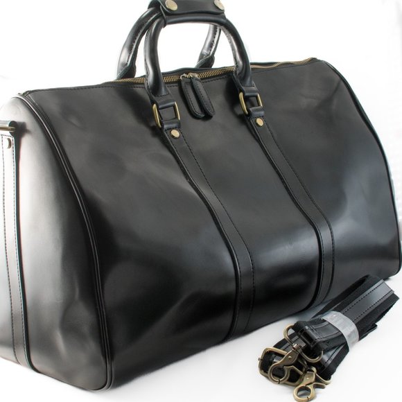 Leatherio Other - Leather Travel Bag | Black Leather Weekender | Perfect Gift